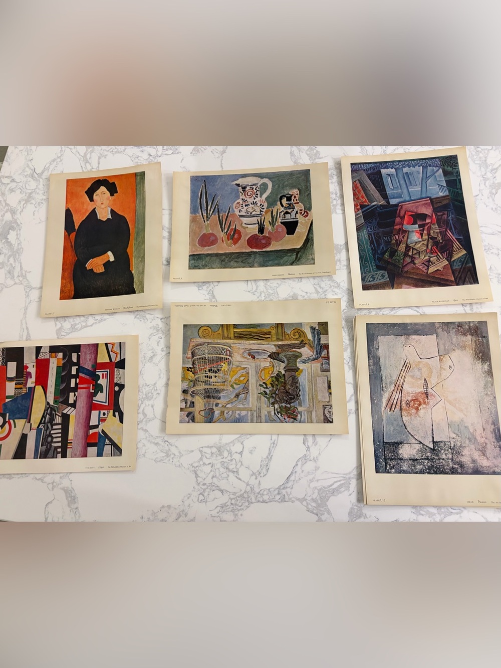Vintage metropolitan museum of Art Prints and book Set pollock Picasso